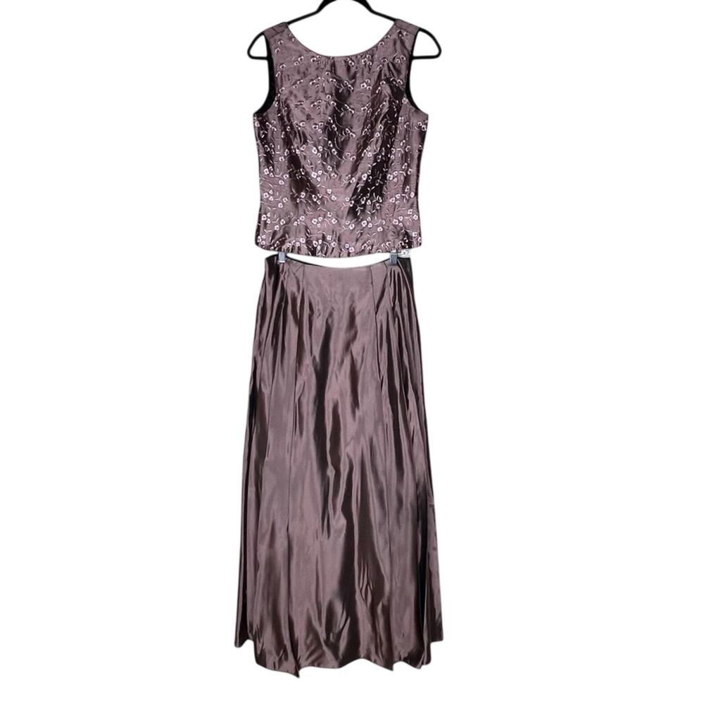 Scott McClintock Skirt Set 10 Y2K Millennium 2000 Embroidered Button Back Maxi